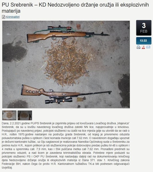 Bosnia-and-Herzegovina-avmp/PU-Srebrenik--KD-Nedozvoljeno-drzanje-oruzja-ili-eksplozivnih-