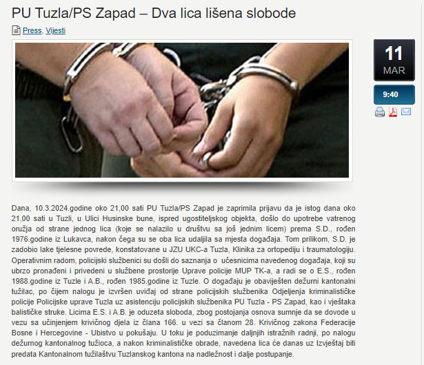 Bosnia-and-Herzegovina-avmp/PU-Tuzla_PS-Zapad--Dva-lica-lisena-slobode--Ministarstvo-unutr