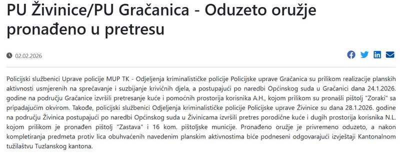 Bosnia-and-Herzegovina-avmp/PU-ZivinicePU-Gracanica---Oduzeto-oruzje-pronadeno-u-pretresu_1