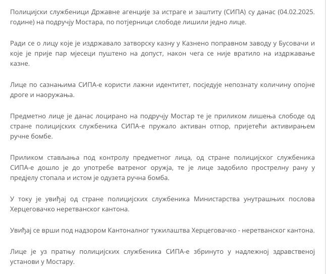 Bosnia-and-Herzegovina-avmp/Po-poternici-slobode-liseno-jedno-lice