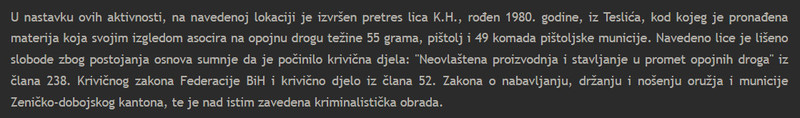 Bosnia-and-Herzegovina-avmp/Pojacanim-aktivnostima-policije-ZDK-pronadena-droga-oruzje-i-oduzeta-dva-putnicka-motorna-vozila