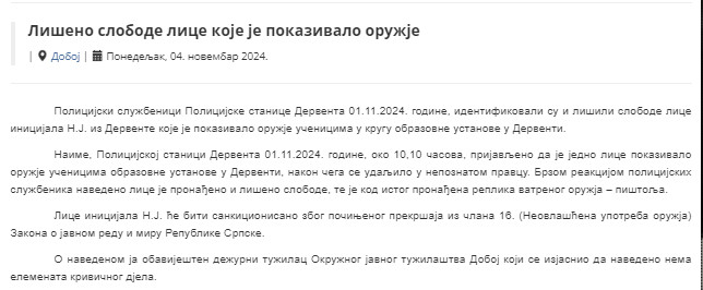 Bosnia-and-Herzegovina-avmp/Pokazivao-deci-oruzje