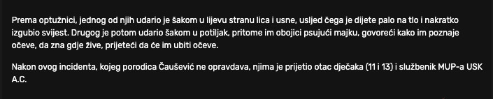 Bosnia-and-Herzegovina-avmp/Policajac-i-otac-napadnutih-djecaka-sluzbenim-pistoljem-prijet_2
