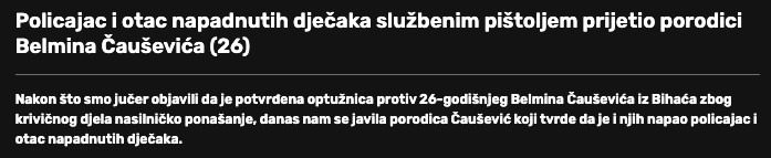 Bosnia-and-Herzegovina-avmp/Policajac-i-otac-napadnutih-djecaka-sluzbenim-pistoljem-prijet