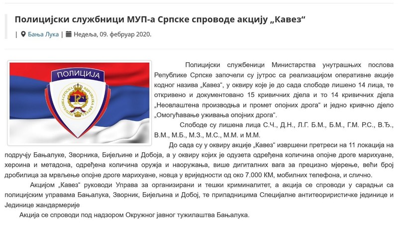 Bosnia-and-Herzegovina-avmp/Police-raid-Kavez
