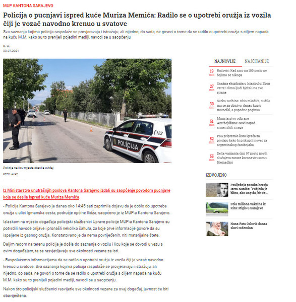 Bosnia-and-Herzegovina-avmp/Policija-o-pucnjavi-ispred-kuce-Muriza-Memica_-Radilo-se-o-upo