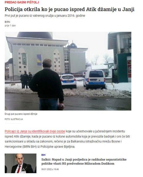 Bosnia-and-Herzegovina-avmp/Policija-otkrila-ko-je-pucao-ispred-Atik-dzamije-u-Janji