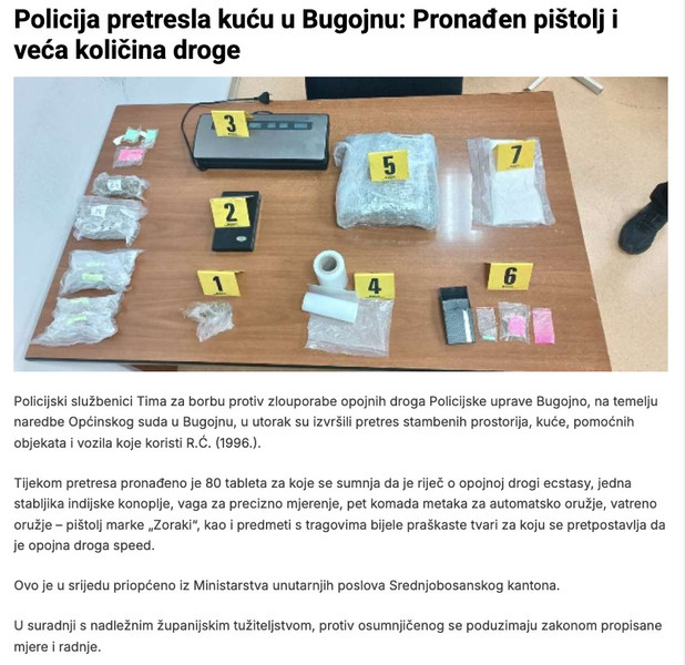 Bosnia-and-Herzegovina-avmp/Policija-pretresla-kucu-u-Bugojnu_-Pronaden-pistolj-i-veca-kol