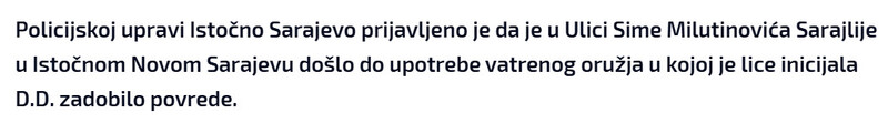 Bosnia-and-Herzegovina-avmp/Policija-saopcila-detalje-Ranjeni-Davor-Dabic-iz-Bolnice-Srbija-prebacen-na-KCUS