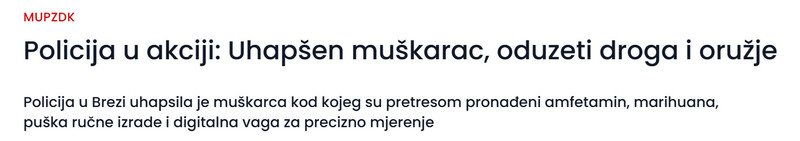 Bosnia-and-Herzegovina-avmp/Policija-u-akciji-Uhapsen-muskarac-oduzeti-droga-i-oruzje