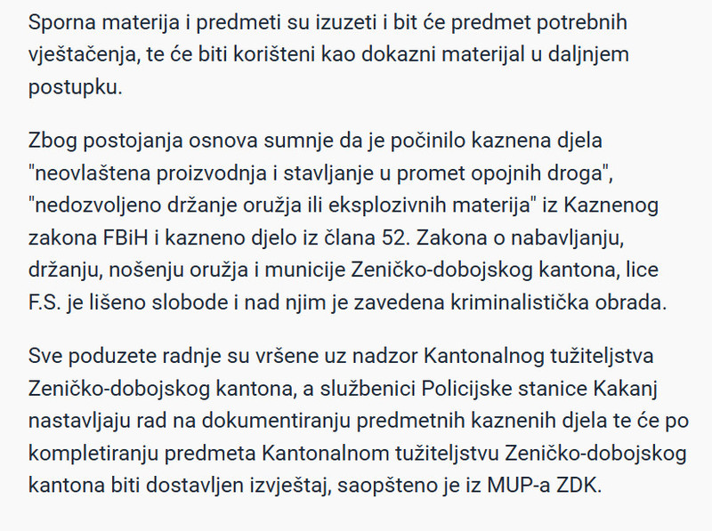 Bosnia-and-Herzegovina-avmp/Policija-u-stanu-u-Kaknju-pronasla-drogu-oruzje-municiju-i-novac_2