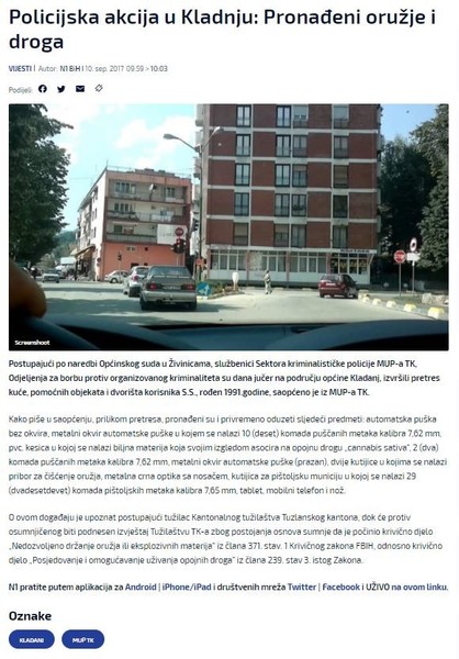 Bosnia-and-Herzegovina-avmp/Policijska-akcija-u-Kladnju_-Pronadeni-oruzje-i-droga