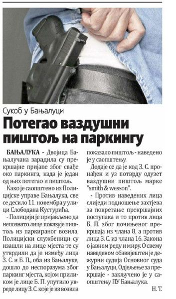Bosnia-and-Herzegovina-avmp/Potegao-vazdusni-pistolj-na-parkingu