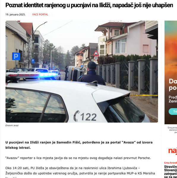Bosnia-and-Herzegovina-avmp/Poznat-identitet-ranjenog-u-pucnjavi-na-Ilidzi-napadac-jos-nij