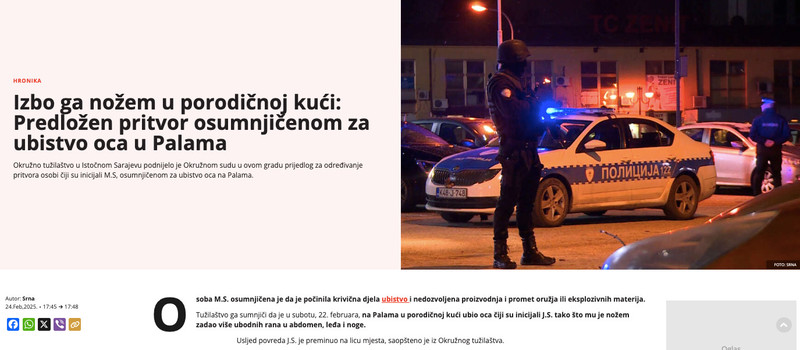 Bosnia-and-Herzegovina-avmp/Predlozen-pritvor-osumnjicenom-za-ubistvo-oca-u-Palama1