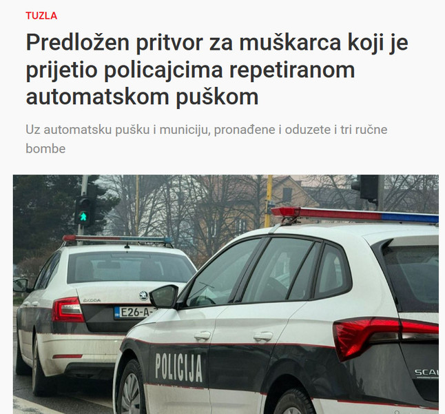 Bosnia-and-Herzegovina-avmp/Predlozen-pritvor-za-muskarca-koji-je-prijetio-policajcima-repetiranom-automatskom-puskom_1