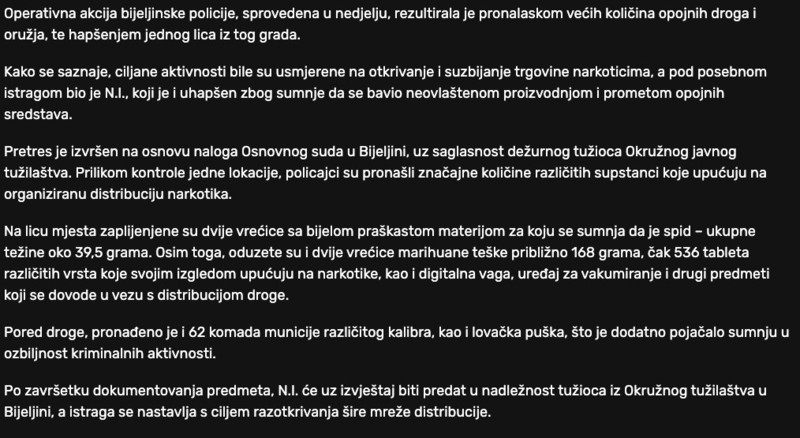 Bosnia-and-Herzegovina-avmp/Pretres-u-Bijeljini-razotkrio-skladiste-droge-i-oruzja--Crna-h