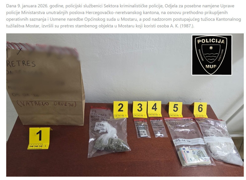 Bosnia-and-Herzegovina-avmp/Pretres-u-Mostaru--pronadeno-oruzje-i-opojna-droga--MUP-HNK