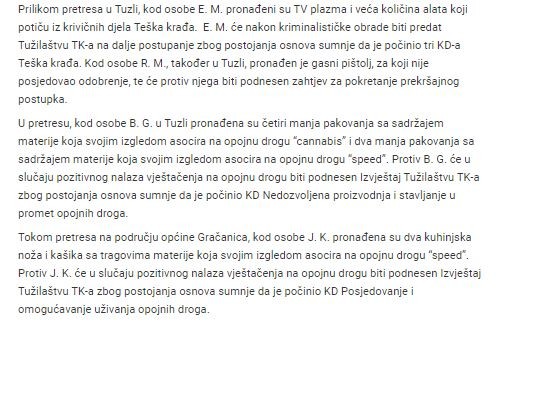 Bosnia-and-Herzegovina-avmp/Pretresi-na-vise-lokacija-u-TK_-Policajci-pronasli-oruzje-muni