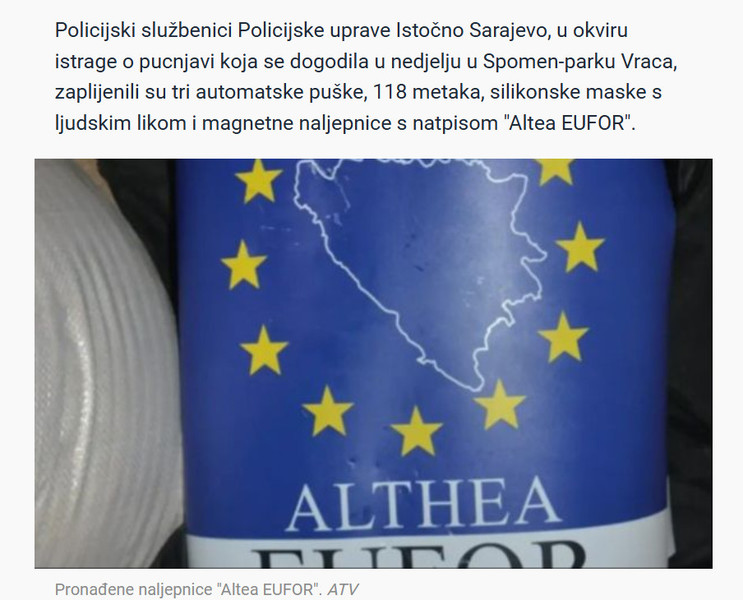Bosnia-and-Herzegovina-avmp/Pretresi-nakon-pucnjave-na-Vracama-Policija-pronasla-puske-maske-s-ljudskim-likom-i-naljepnice-EUFOR_1