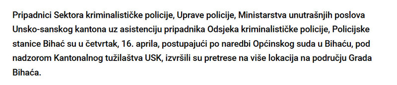 Bosnia-and-Herzegovina-avmp/Pretresi-u-Bihacu-Pronadena-droga-i-oruzje-jedna-osoba-uhapsena_1