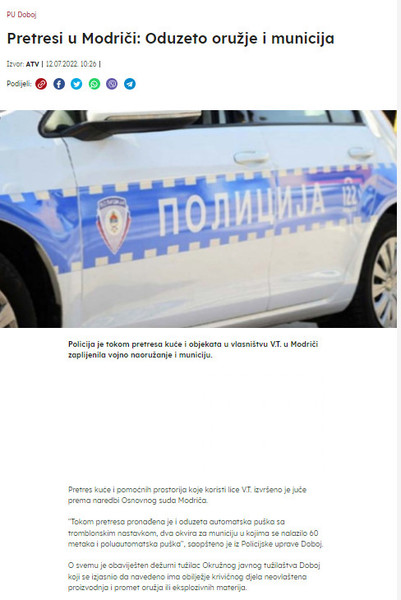 Bosnia-and-Herzegovina-avmp/Pretresi-u-Modrici_-Oduzeto-oruzje-i-municija