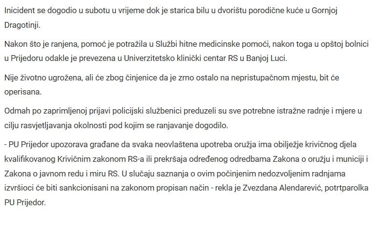 Bosnia-and-Herzegovina-avmp/Prijedor-starica-pogodjena-u-ledja-zalutalim-metkom-2