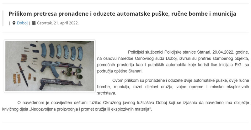 Bosnia-and-Herzegovina-avmp/Prilikom-pretresa-pronadene-i-oduzete-automatske-puske-rucne-b