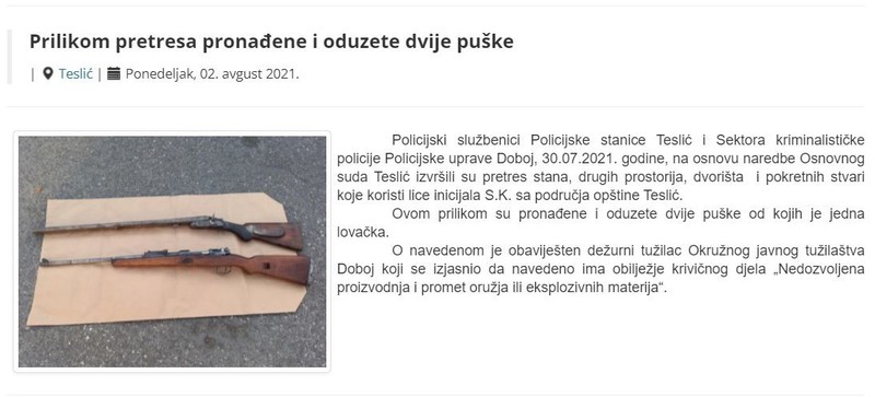 Bosnia-and-Herzegovina-avmp/Prilikom-pretresa-pronadene-i-oduzete-dvije-puske