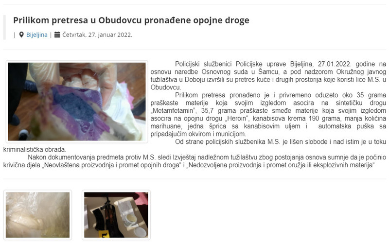 Bosnia-and-Herzegovina-avmp/Prilikom-pretresa-u-Obudovcu-pronadene-opojne-droge