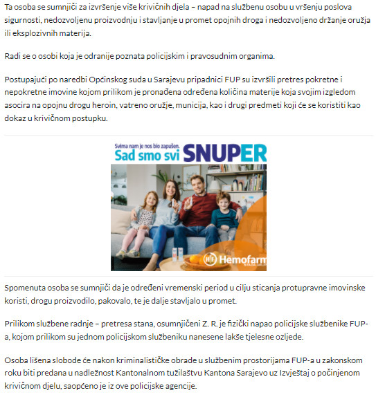 Bosnia-and-Herzegovina-avmp/Pripadnici-FUP-a-napadnuti-tokom-pretresa-jedan-povrijeden-pro