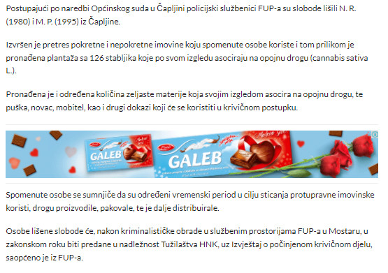 Bosnia-and-Herzegovina-avmp/Pripadnici-FUP-a-uhapsili-dvije-osobe-pronadena-plantaza-marih