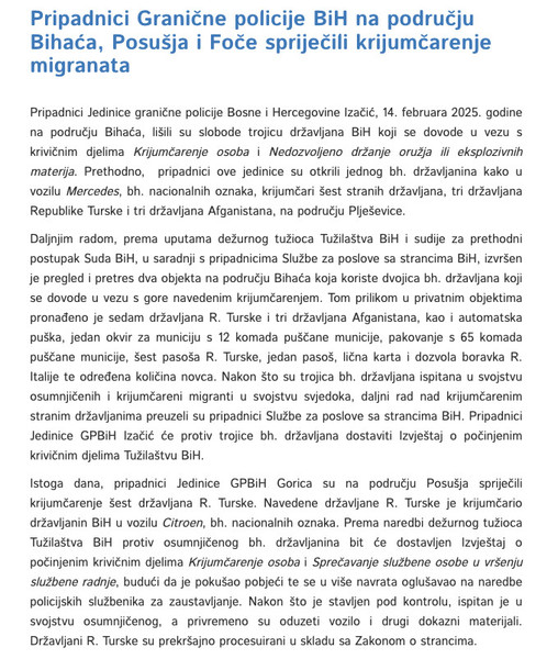 Bosnia-and-Herzegovina-avmp/Pripadnici-Granicne-policije-BiH-na-podrucju-Bihaca-Posusja-i-