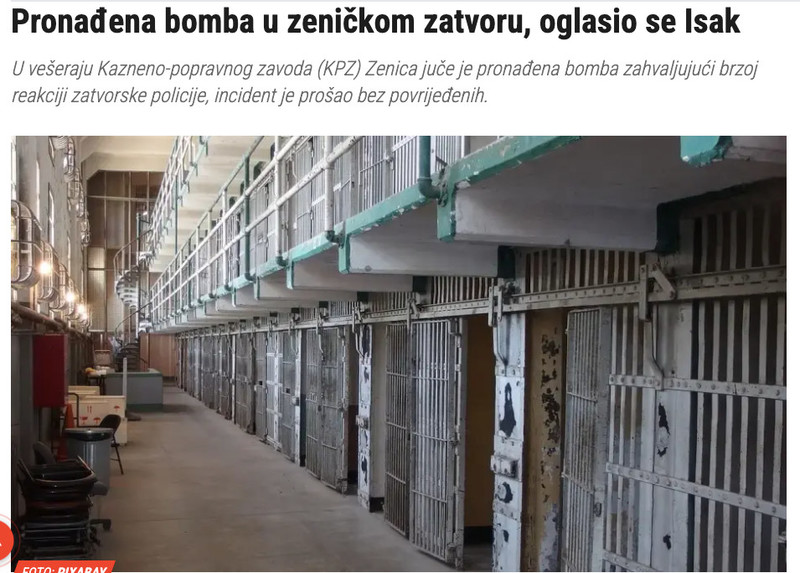 Bosnia-and-Herzegovina-avmp/Pronadena-bomba-u-zenickom-zatvoru-oglasio-se-Isak