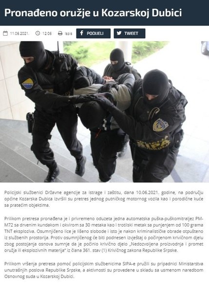 Bosnia-and-Herzegovina-avmp/Pronadeno-oruzje-u-Kozarskoj-Dubici---SIPA.GOV.BA