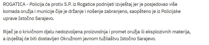 Bosnia-and-Herzegovina-avmp/Pronadeno-zabranjeno-oruzje-Rogaticaninu-krivicna-prijava_1