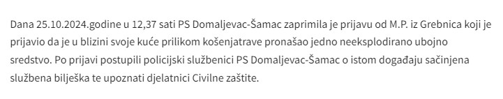 Bosnia-and-Herzegovina-avmp/Pronadjen-eksploziv