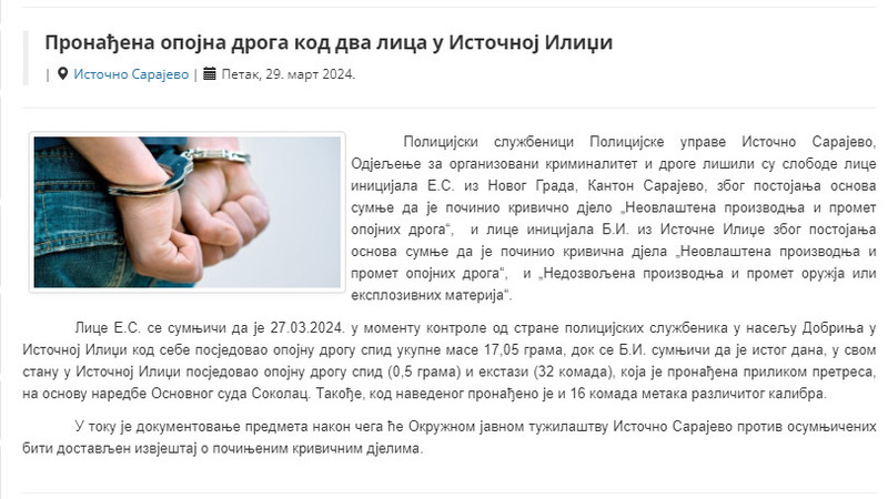 Bosnia-and-Herzegovina-avmp/Pronadjena-opojna-droga-kod-dva-lica
