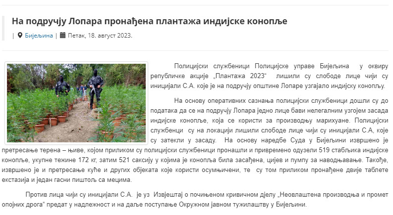 Bosnia-and-Herzegovina-avmp/Pronadjena-plantaza-konoplje-i-gasni-pistolj