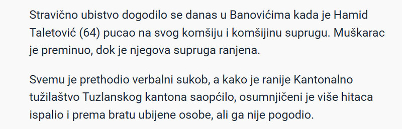 Bosnia-and-Herzegovina-avmp/Prve-fotografije-s-mjesta-zlocina-u-Banovicima-Ovdje-je-ubijen-muskarac-i-ranjena-zena