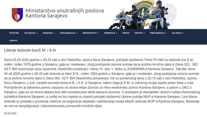 Bosnia-and-Herzegovina-avmp/Public-dispute-Sarajevo