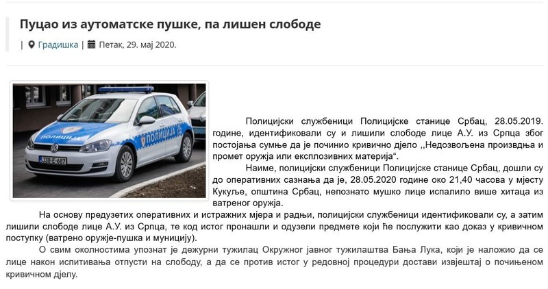 Bosnia-and-Herzegovina-avmp/Pucao-iz-automatske-puske-pa-lisen-slobode