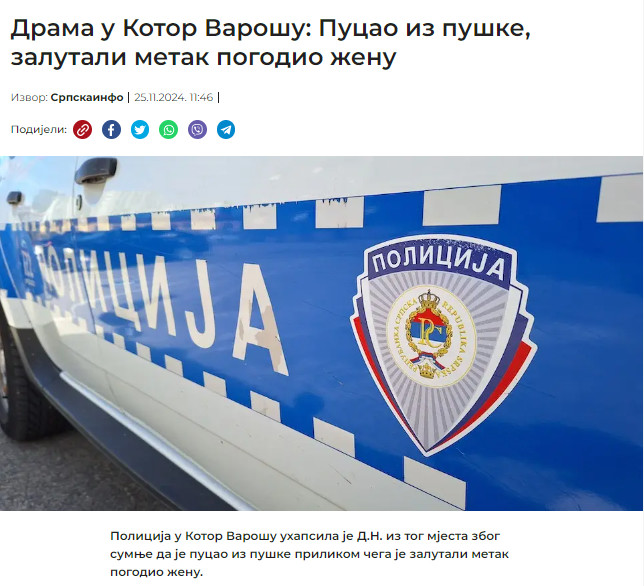 Bosnia-and-Herzegovina-avmp/Pucao-iz-puske-zalutali-metak-pogodio-zenu