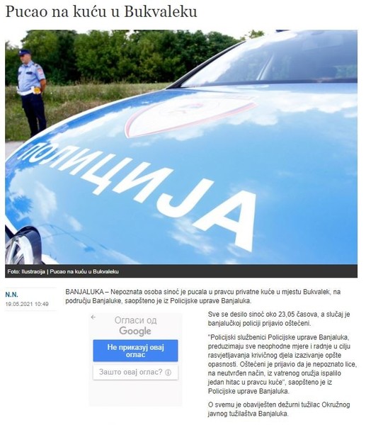 Bosnia-and-Herzegovina-avmp/Pucao-na-kucu-u-Bukvaleku