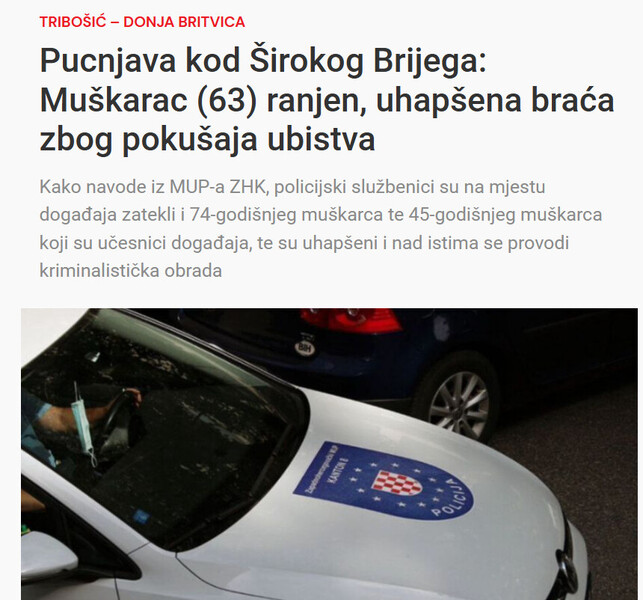 Bosnia-and-Herzegovina-avmp/Pucnjava-kod-Sirokog-Brijega-Muskarac-63-ranjen-uhapsena-braca-zbog-pokusaja-ubistva_2
