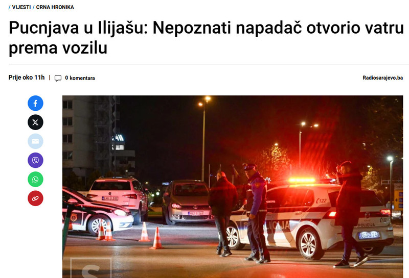 Bosnia-and-Herzegovina-avmp/Pucnjava-u-Ilijasu-Nepoznati-napadac-otvorio-vatru-prema-vozilu_2