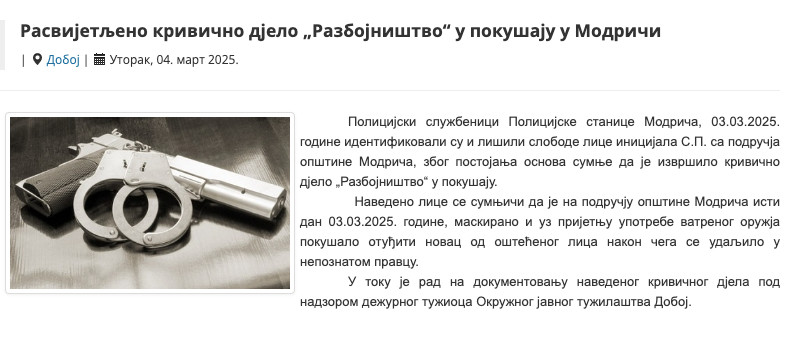 Bosnia-and-Herzegovina-avmp/Rasvetljeno-razbojnistvo-u-pokusaju