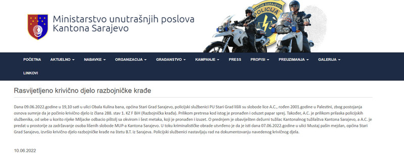 Bosnia-and-Herzegovina-avmp/Rasvijetljeno-krivicno-djelo-razbojnicke-krade-_-MUP