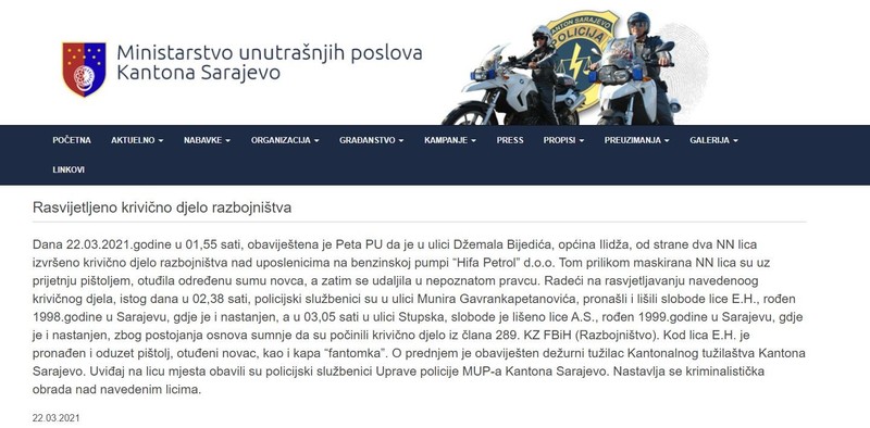 Bosnia-and-Herzegovina-avmp/Rasvijetljeno-krivicno-djelo-razbojnistva-_-MUP_22.03
