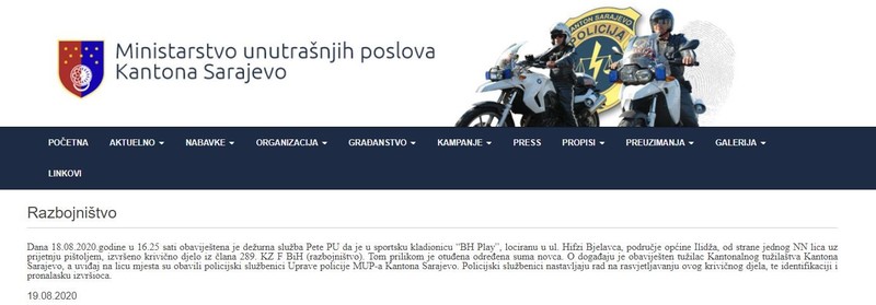 Bosnia-and-Herzegovina-avmp/Razbojnistvo-_-MUP_18.08.2020
